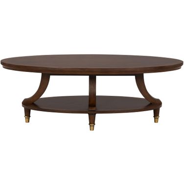 Westerham Oval Cocktail Table In Dark Cherry
