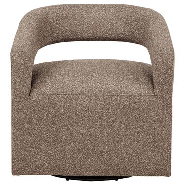 Westhill Boucle Upholstered Swivel Accent Chair In Rocky Road
