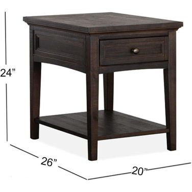 Westley Falls Graphite Rectangle End Table