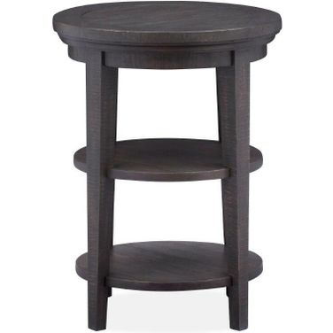 Westley Falls Graphite Round Accent Table