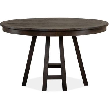Westley Falls Graphite Wood 52 Inch Round Dining Table KD
