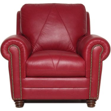 Weston Italian Leather Chair (Cherry)