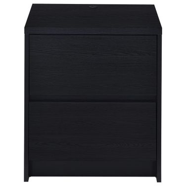 Westpark 2-Drawer Nightstand LED Lights and USB In Black