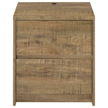 Westpark 2-Drawer Nightstand LED Lights and USB In Mango