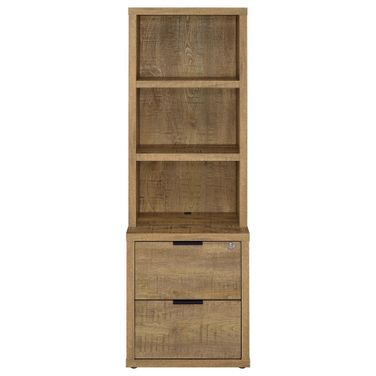 Westpark 3-Shelf Bookcase USB and Lockable Drawer In Mango
