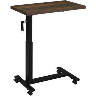 Westpark Height Adjustable Mobile C-Table In Dark Pine