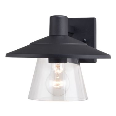 Westport 10 Inch Outdoor Wall Light In Textured Black