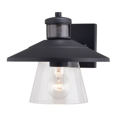 Westport Dualux 10 Inch Outdoor Motion Sensor Wall Light In Textured Black