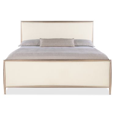Westwood California King Upholstered Metal Bed In Beige