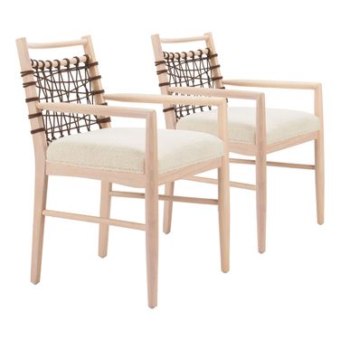 Wezly Dining Chair Set of 2 In Ivory