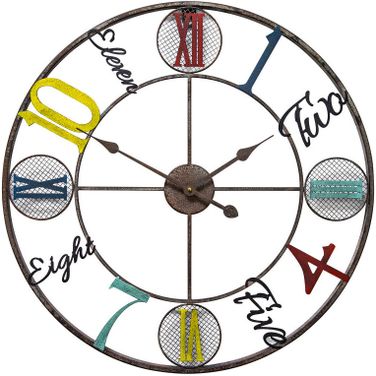 Whimsical Design Wall Clock In Black