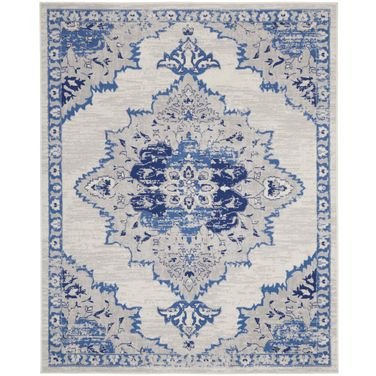 Whimsicle 7' x 10' Bohemian Indoor Rug In Ivory Blue