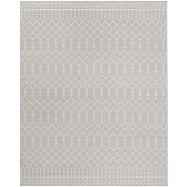 Whimsicle 8'4" x 11'6" Bohemian Indoor Rug In Grey