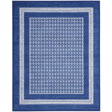 Whimsicle 8'4" x 11'6" Farmhouse Indoor Rug In Navy
