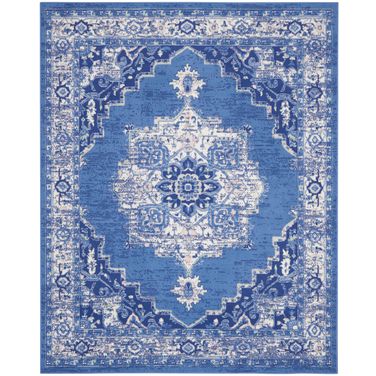 Whimsicle 8' x 10' Farmhouse Indoor Rug In Navy