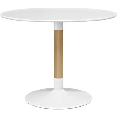 Whirl White Round Dining Table
