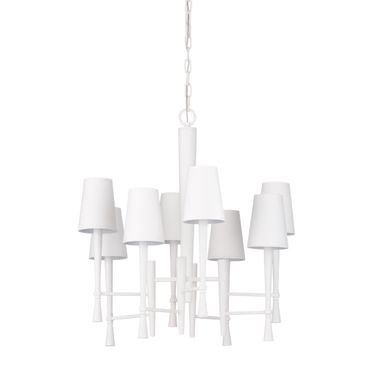 White Ferrier Chandelier In White and Cream