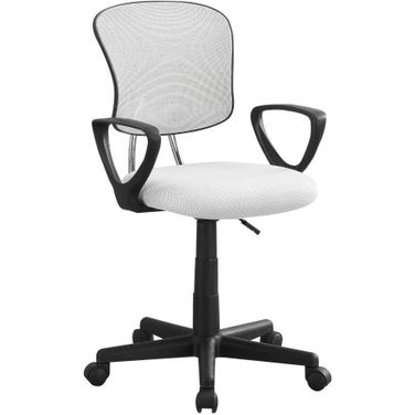 White Juvenile Office Chair In Multiposition