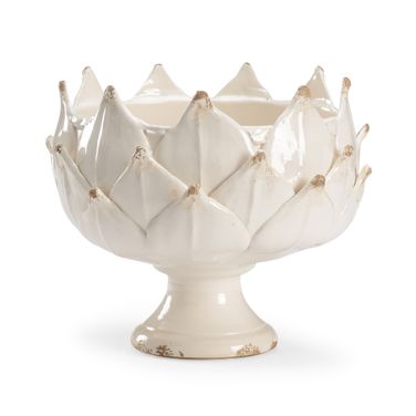 White Leaf Vase In White and Cream