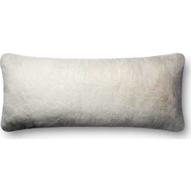 Loloi P0710 White 13" x 21" Cover w/Down Pillow
