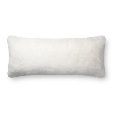 Loloi P0710 White 22" x 22" Cover w/Poly Pillow