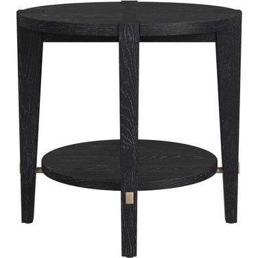 Whitfield Round End Table In Black