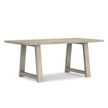 Whitley Solid Mango Dining Table In White Wash