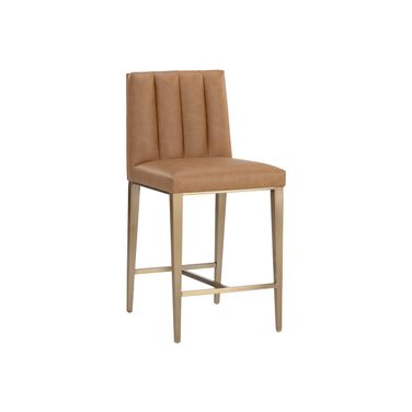 Wilbur Counter Stool In Milliken Cognac
