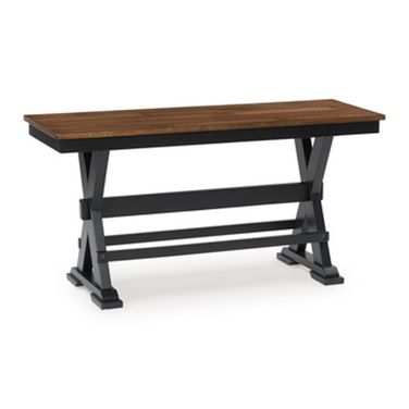 Wildenauer 48 Inch Counter Height Bench In Brown and Black