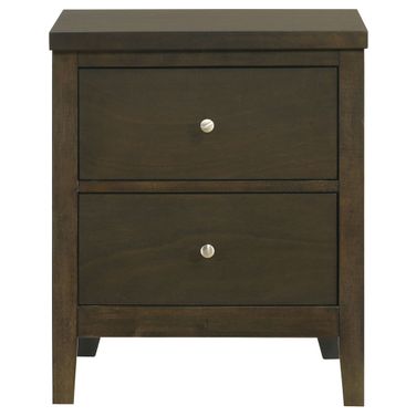 Wilkes 2-Drawer Nightstand Bedside Table In Dark Cocoa