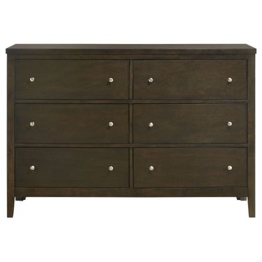 Wilkes 6-Drawer Dresser Cabinet In Dark Cocoa