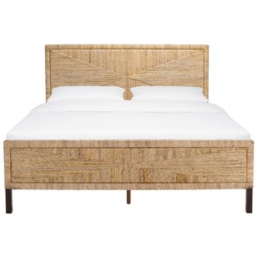 Willa Woven Banana Stem Bed In Natural and Brown - SFV1301A-Q-2BX
