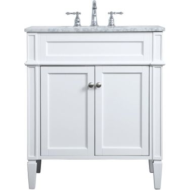 Williams 30 Inch Single Bathroom Vanity In White