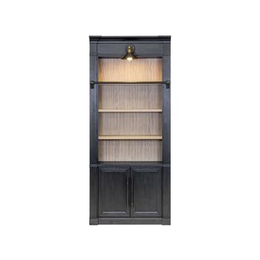 Willow Lane 8' Tall Wood Bookcase In Black