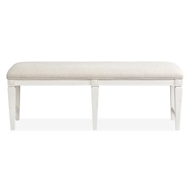 Willowbrook Upholstered Bench In Egg Shell White