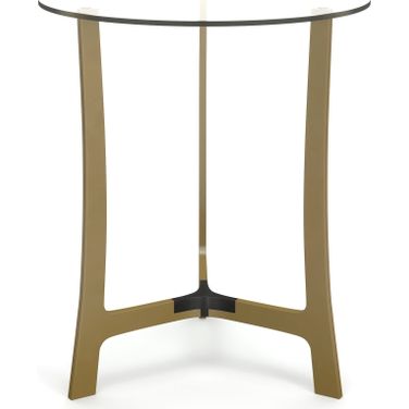 Wilma Glass Side Table In Gold