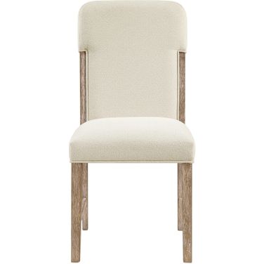 Wilshire Side Chair Set of 2 In Beige and Natural