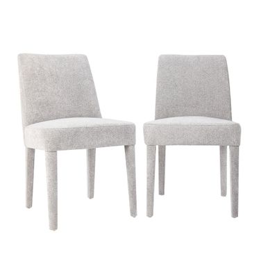 Wilson Upholstered Vintage Dining Chair Set of 2 In Platinum