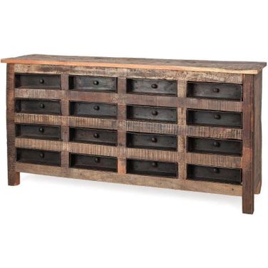 Wilton I Reclaimed Wood And Metal 16 Drawer Sideboard