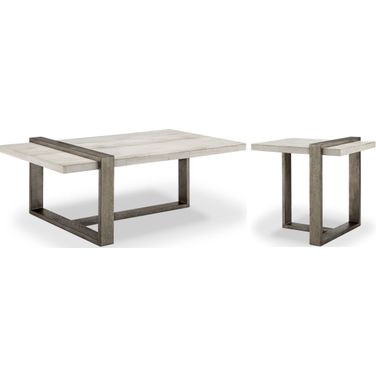 Wiltshire Sea Shell Stone Rectangular Occasional Table Set
