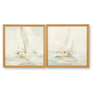 Winbrook 2 Piece Wall Art Set In Gray/Tan/Gold
