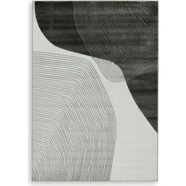 Winderburg Large Rug In Gray and Ivory