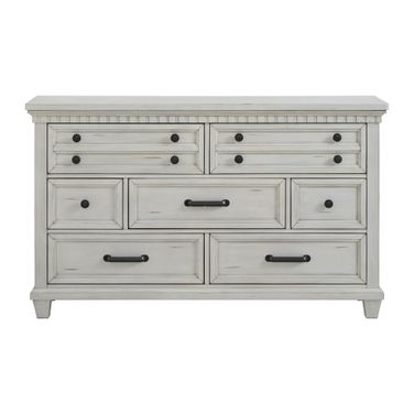 Windom 7-Drawer Dresser In Antique White