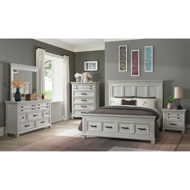 Windom Storage Bedroom Set In Antique White