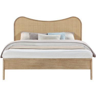 Windsor Rubberwood King Bed In Natural and Natural