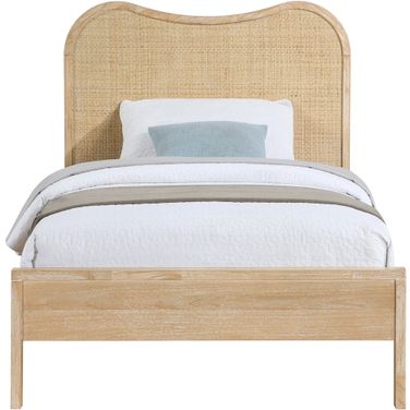 Windsor Rubberwood Twin Bed In Natural and Natural