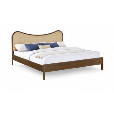 Windsor Solid Wood King Bed In Brown
