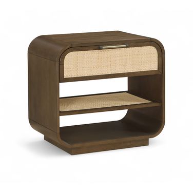 Windsor Solid Wood Nightstand In Brown