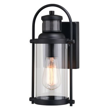 Winfield Dualux 5.75 Inch Outdoor Motion Sensor Wall Light In Textured Black