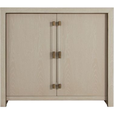 Winford Accent Cabinet In Cerused White and Stained Gold